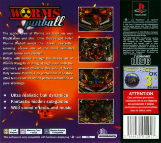 Worms Pinball - Box - Back (Europe) - 765x680