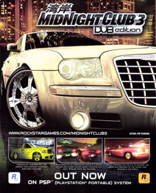 Midnight Club 3: DUB Edition - Advertisement Flyer - Front (United States) - 1758x2174