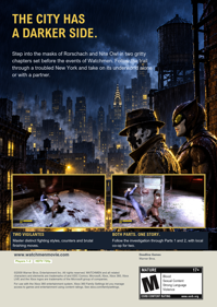 Watchmen: The End Is Nigh: Parts 1 and 2 - Fanart - Box - Back (World) - 1700x2400