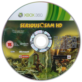 Serious Sam HD: The First and Second Encounters - Disc (United Kingdom) - 900x900