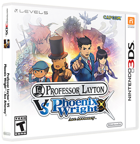 Professor Layton vs Phoenix Wright: Ace Attorney - Box - 3D (North America) - 860x884