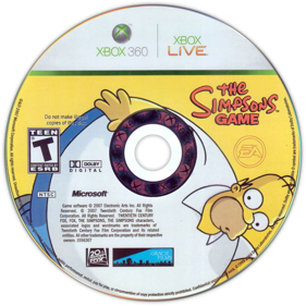 The Simpsons Game - Disc (North America) - 777x777