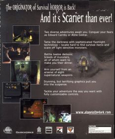 Alone in the Dark: The New Nightmare - Box - Back (North America) - 664x800