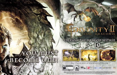 Divinity II: Ego Draconis - Advertisement Flyer - Front (United States) - 3390x2182