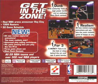 NBA In the Zone - Box - Back (North America) - 794x680