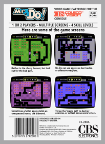 Mr. Do! - Box - Back (United Kingdom) - 1533x2100