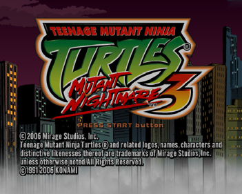 Teenage Mutant Ninja Turtles 3: Mutant Nightmare - Screenshot - Game Title (World) - 640x512
