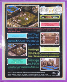 Populous II & The Challenge Games - Box - Back (Europe) - 1169x1434
