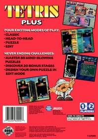 Tetris Plus - Box - Back (North America) - 1665x2356
