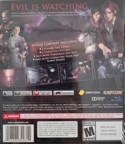 Resident Evil: Revelations 2 - Box - Back (North America) - 1175x1353