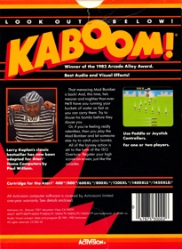Kaboom! - Box - Back (North America) - 1583x2160