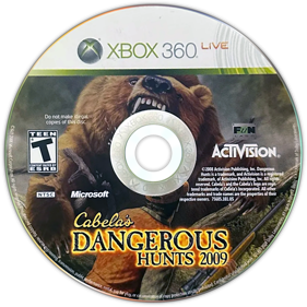 Cabela's Dangerous Hunts 2009 - Disc (North America) - 799x799