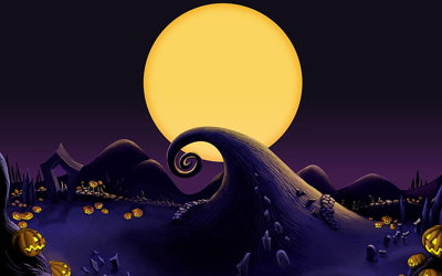 Tim Burton's The Nightmare Before Christmas: The Pumpkin King - Fanart - Background (World) - 728x455