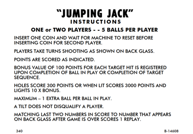 Jumping Jack - Arcade - Controls Information (World) - 1008x703