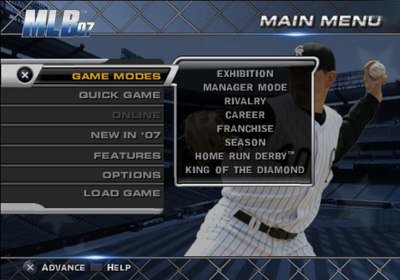 MLB 07: The Show - Screenshot - Game Select (World) - 640x448