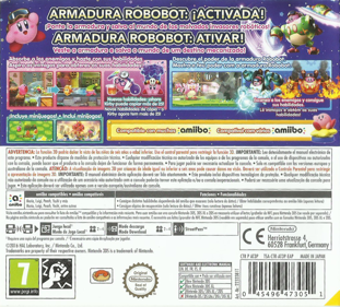 Kirby: Planet Robobot - Box - Back (Europe) - 886x800