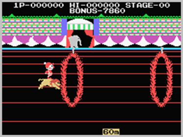 Circus Charlie - Screenshot - Gameplay (World) - 256x192