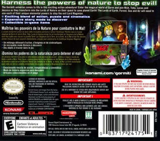 Gormiti: The Lords of Nature! - Box - Back (North America) - 768x680