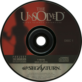 The Unsolved: Hyper Science Adventure - Disc (Japan) - 1430x1430