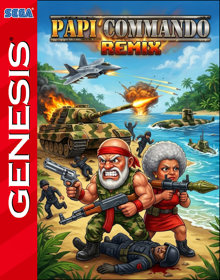 Papi Commando Remix Deluxe - Fanart - Box - Front (World) - 798x1016