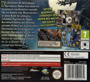 Mystery Case Files: Ravenhearst - Box - Back (Germany) - 969x878