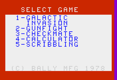 Galactic Invasion - Screenshot - Game Select (North America) - 352x240