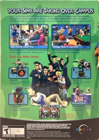 The Sims 2: University - Box - Back (North America) - 1080x1529