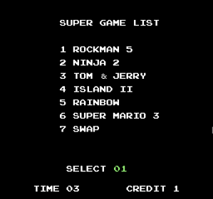 Super Game Mega Type 1 - Screenshot - Game Select (World) - 256x240