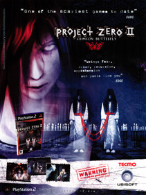 Fatal Frame II: Crimson Butterfly - Advertisement Flyer - Front (United Kingdom) - 1653x2200