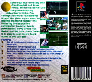 Actua Tennis - Box - Back (Europe) - 765x680