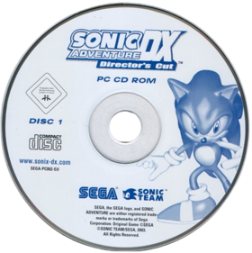 Sonic Adventure DX - Disc (Europe) - 499x500