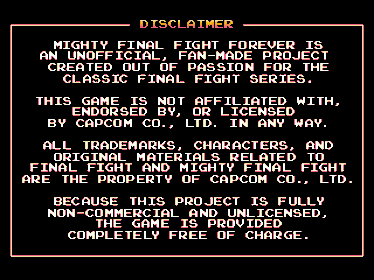 Mighty Final Fight Forever (DreamBOR Edition) - Screenshot - Gameplay (World) - 960x720