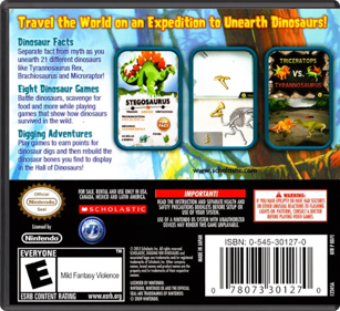 Digging for Dinosaurs - Box - Back - Reconstructed (North America) - 774x708