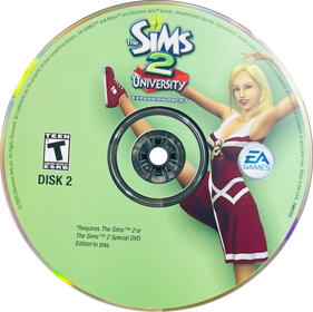 The Sims 2: University - Disc (North America) - 1091x1089