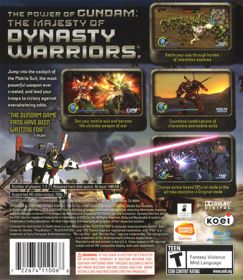 Dynasty Warriors: Gundam 3 - Box - Back (United States) - 694x800