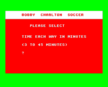 Bobby Charlton Soccer - Screenshot - Game Select (United Kingdom) - 640x512