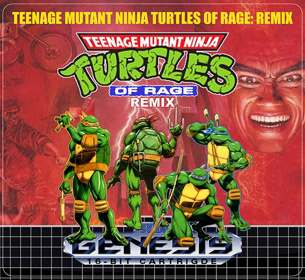 Teenage Mutant Ninja Turtles of Rage Remix - Fanart - Box - Front (World) - 640x588