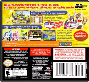 Pokémon Conquest - Box - Back - Reconstructed (Canada) - 774x708