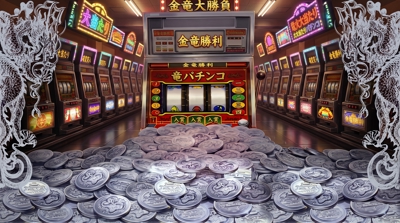 Hisshou 777 Fighter: Pachi-Slot Ryugu Densetsu - Fanart - Background (Japan) - 2752x1536