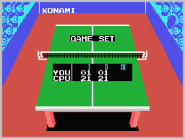 Konami's Ping-Pong - Screenshot - Game Over (World) - 256x192