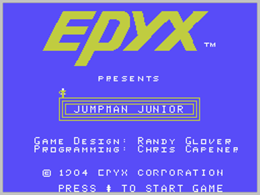 Jumpman Junior - Screenshot - Game Title (World) - 256x192
