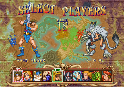 Golden Axe: The Duel - Screenshot - Game Select (World) - 640x448