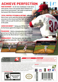 Major League Baseball 2K11 - Box - Back (North America) - 487x680