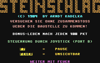 Steinschlag - Screenshot - Game Title (Germany) - 320x200