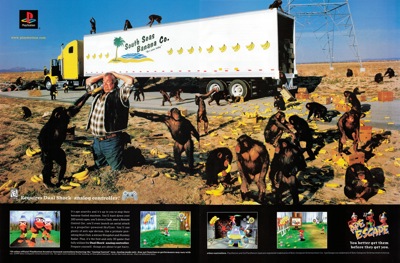 Ape Escape - Advertisement Flyer - Front (North America) - 3346x2200