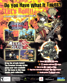 Metal Slug 4 & 5 - Advertisement Flyer - Front (United States) - 1836x2266