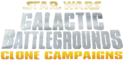 Star Wars: Galactic Battlegrounds: Clone Campaigns - Clear Logo (Japan) - 575x286
