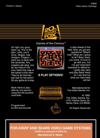 Bank Heist - Box - Back (North America) - 1174x1626