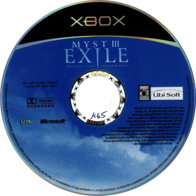 Myst III: Exile - Disc (Europe) - 773x771