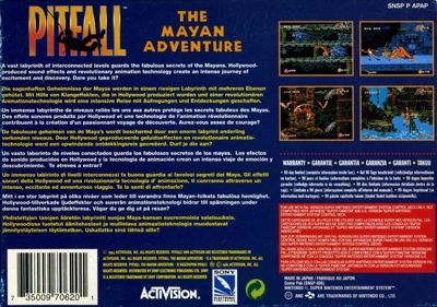Pitfall: The Mayan Adventure - Box - Back (Europe) - 1138x800